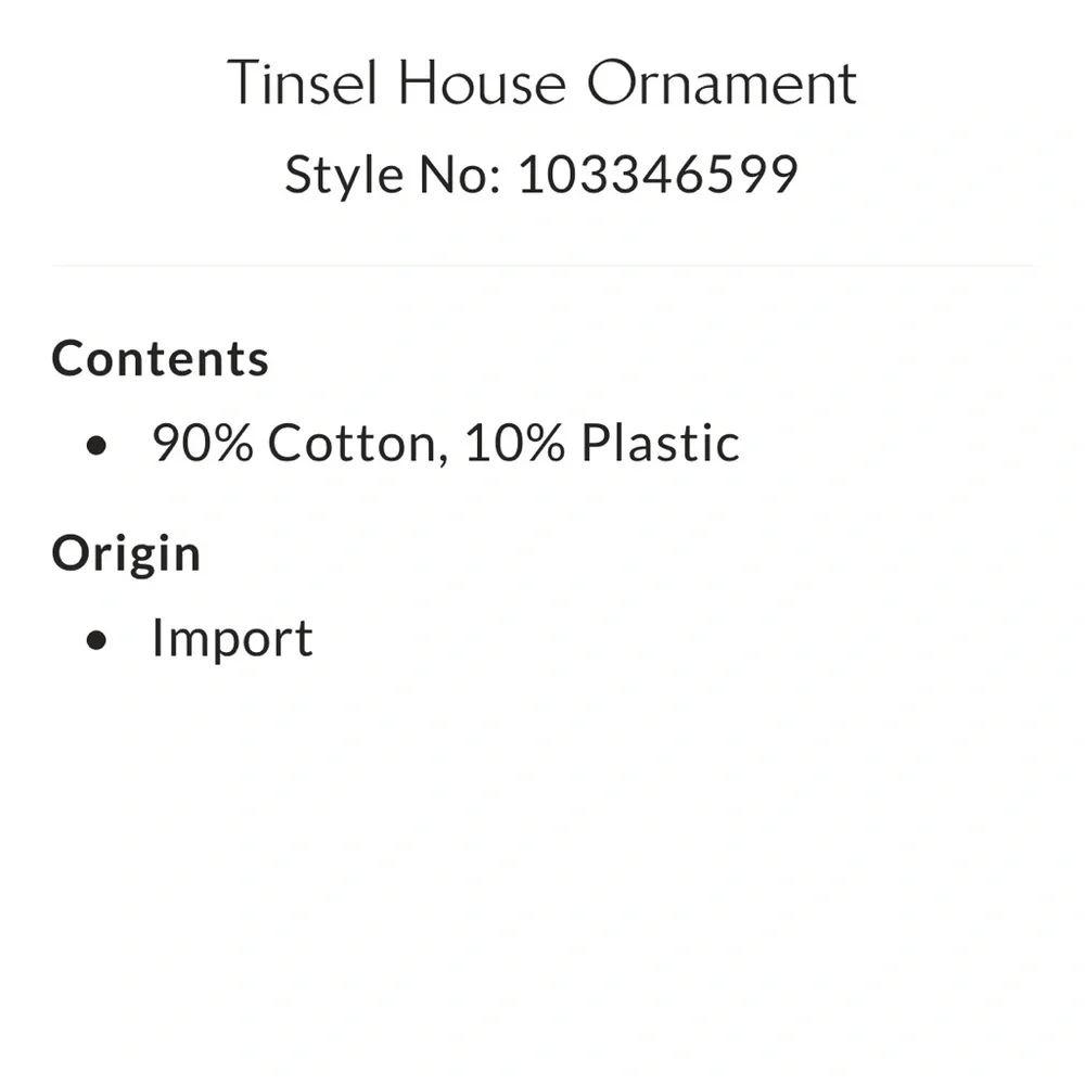 FREE PEOPLE➕SISSEL EDELBO Tinsel House Ornament NWT